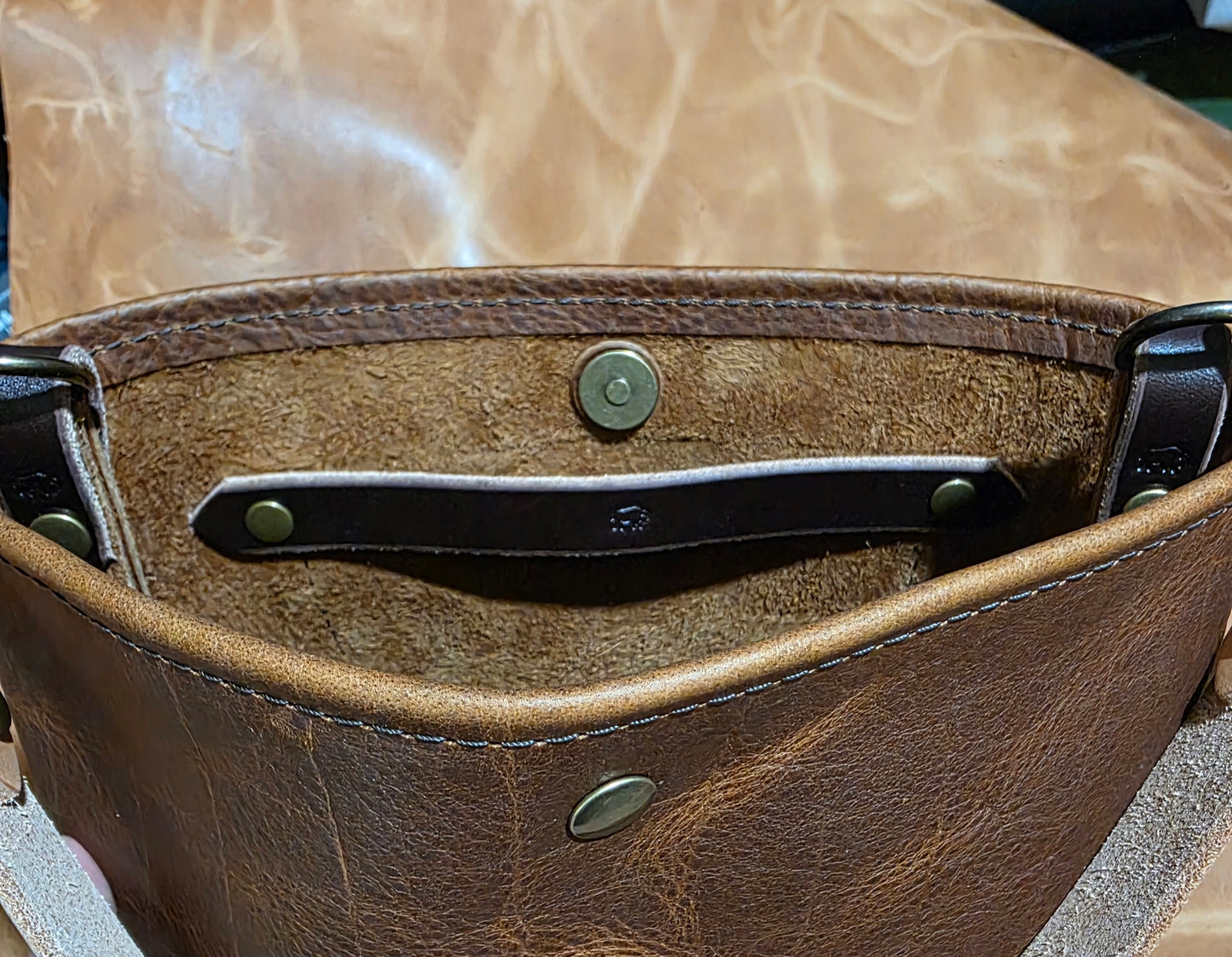 XS Bucket Bag-Timber Bison and Denim