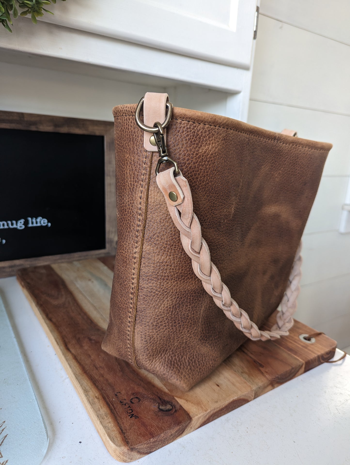 Large Bucket Bag in Cinnamon