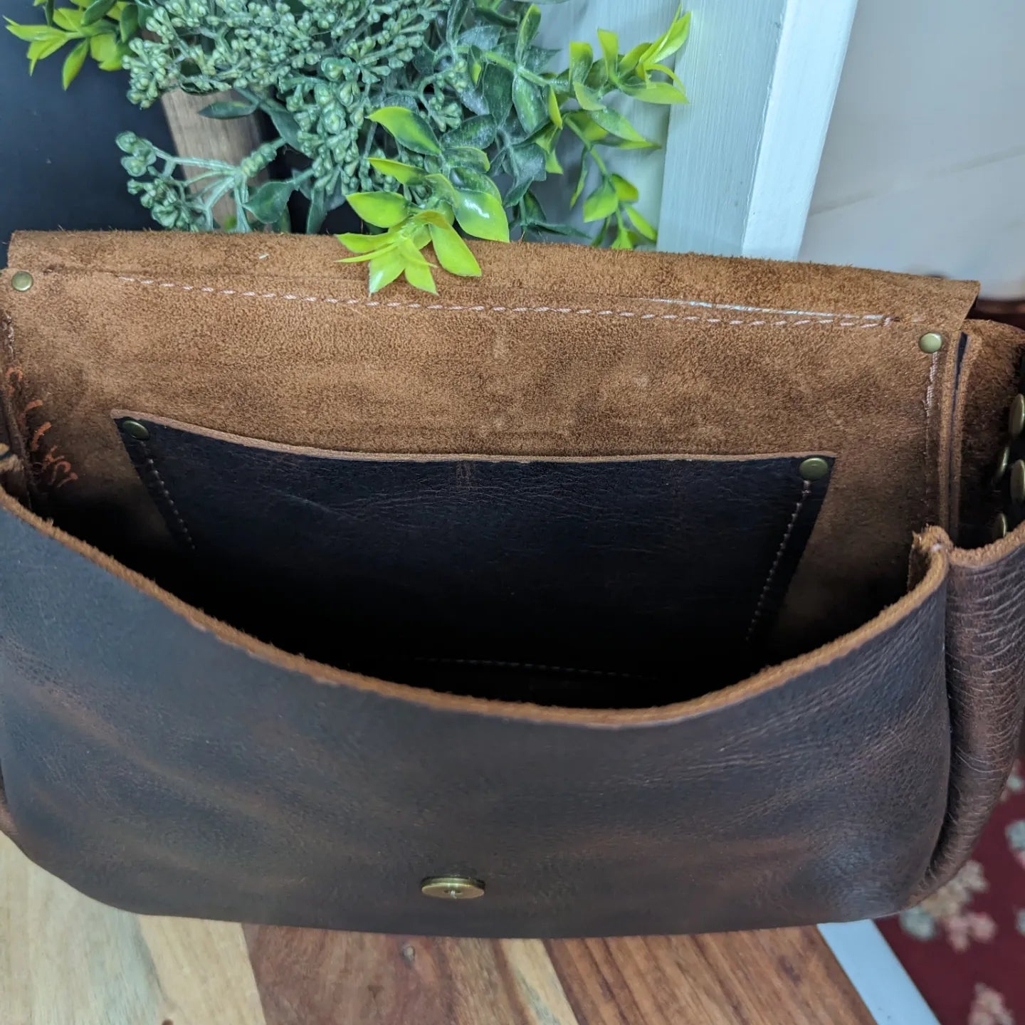 Elsa-Dark Brown pull up leather