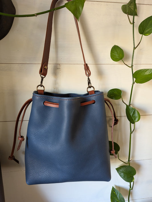 Denim Blue Cinch Bag