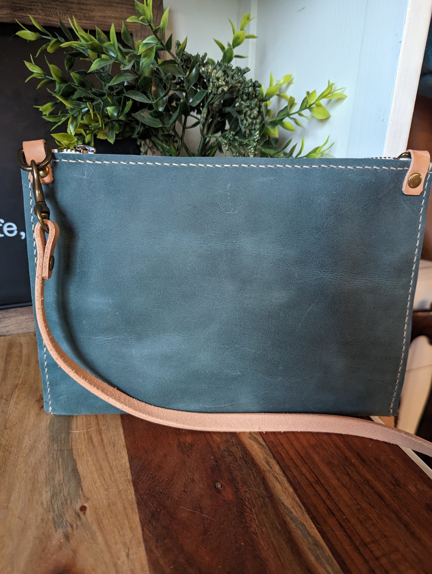 Teal Minimalist Crossbody