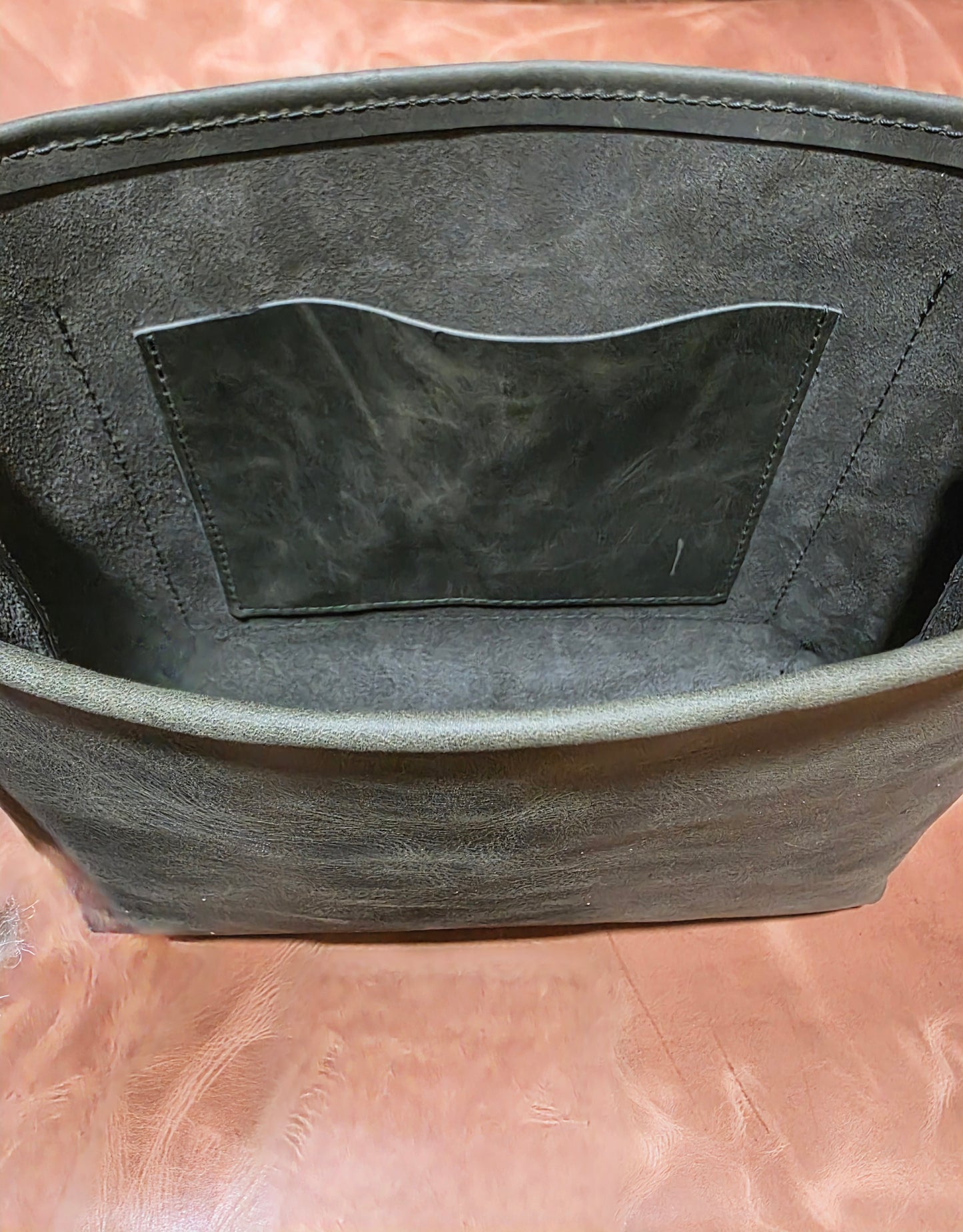 Small Bucket Bag with Etched Vines Strap