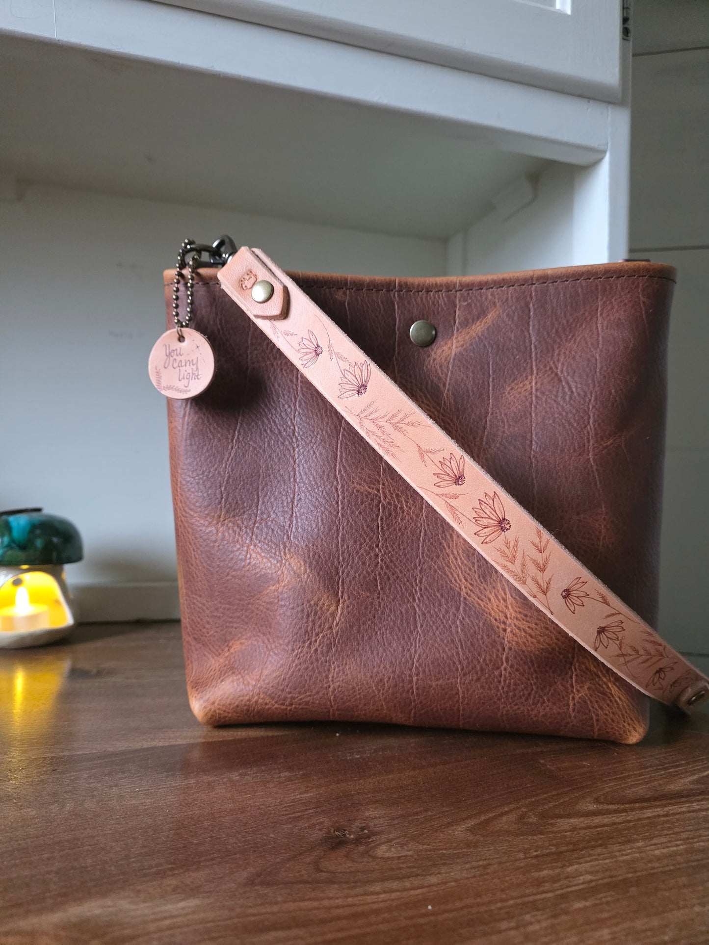 XS Bucket Bag-Timber Bison and Denim