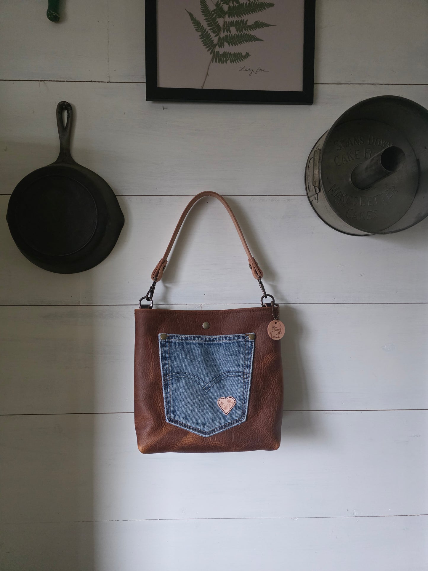 XS Bucket Bag-Timber Bison and Denim