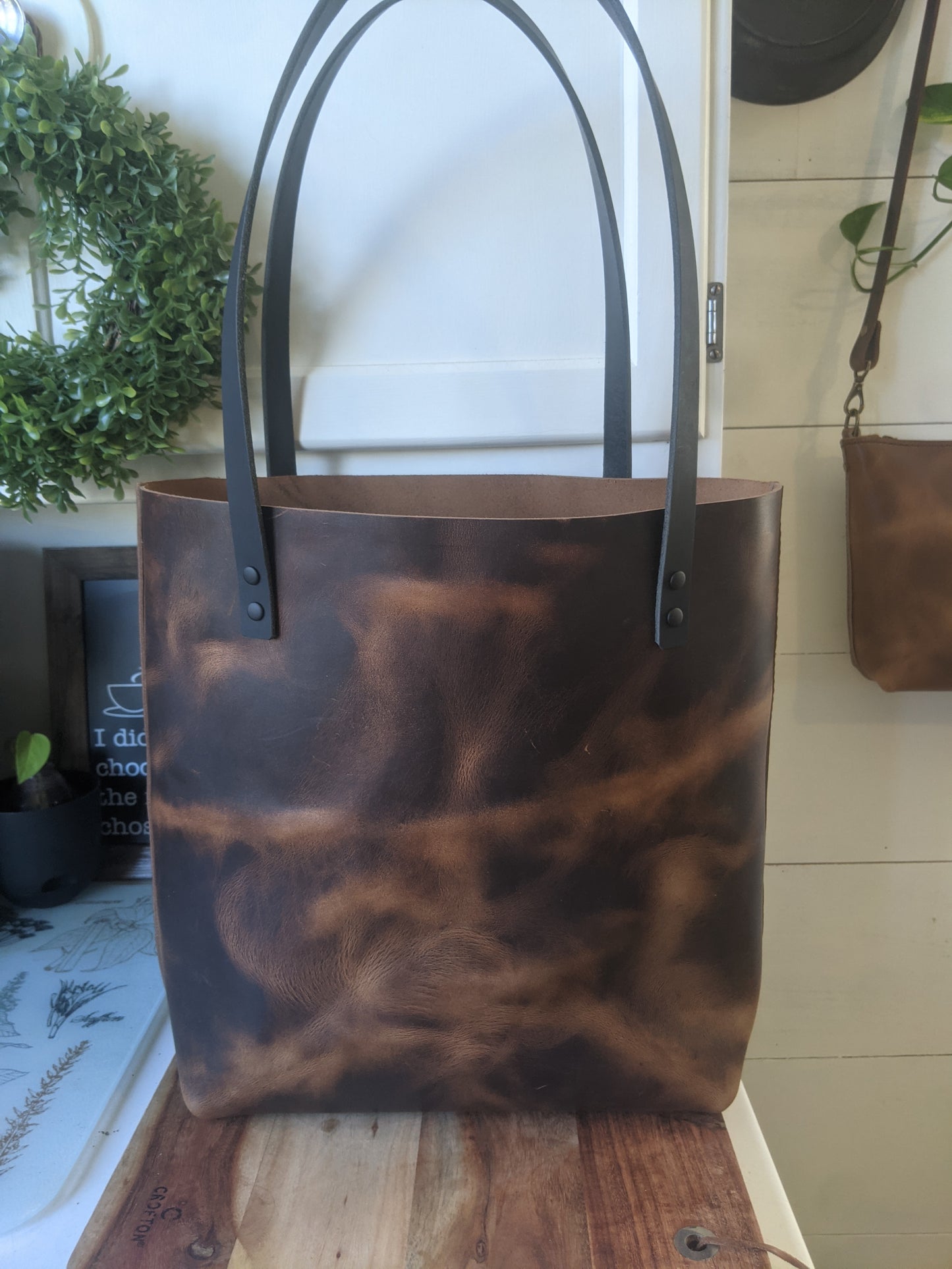 Market Tote in Black Walnut