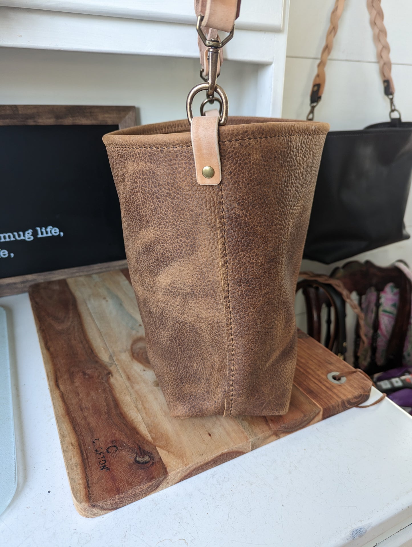 Large Bucket Bag in Cinnamon