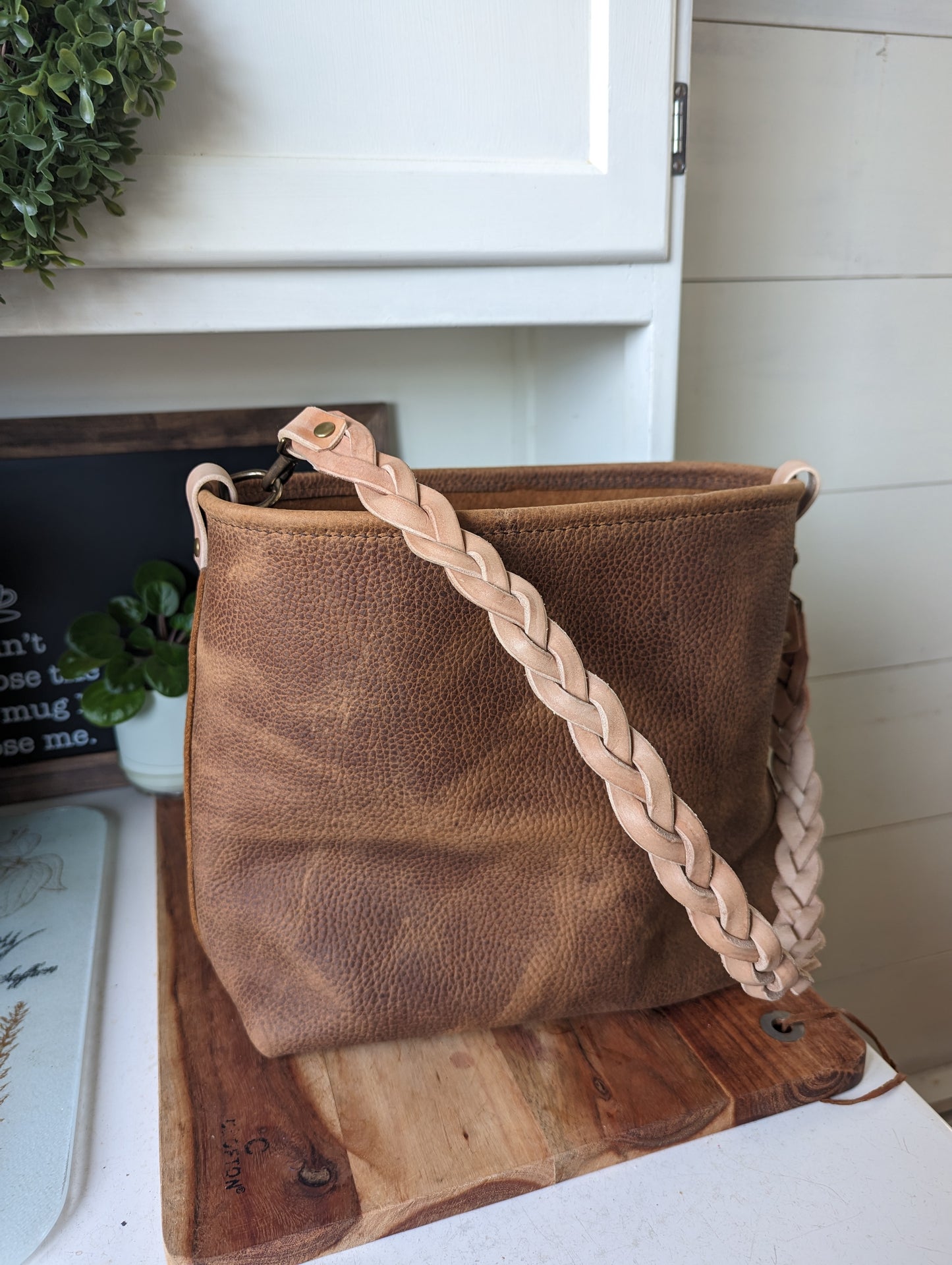 Large Bucket Bag in Cinnamon