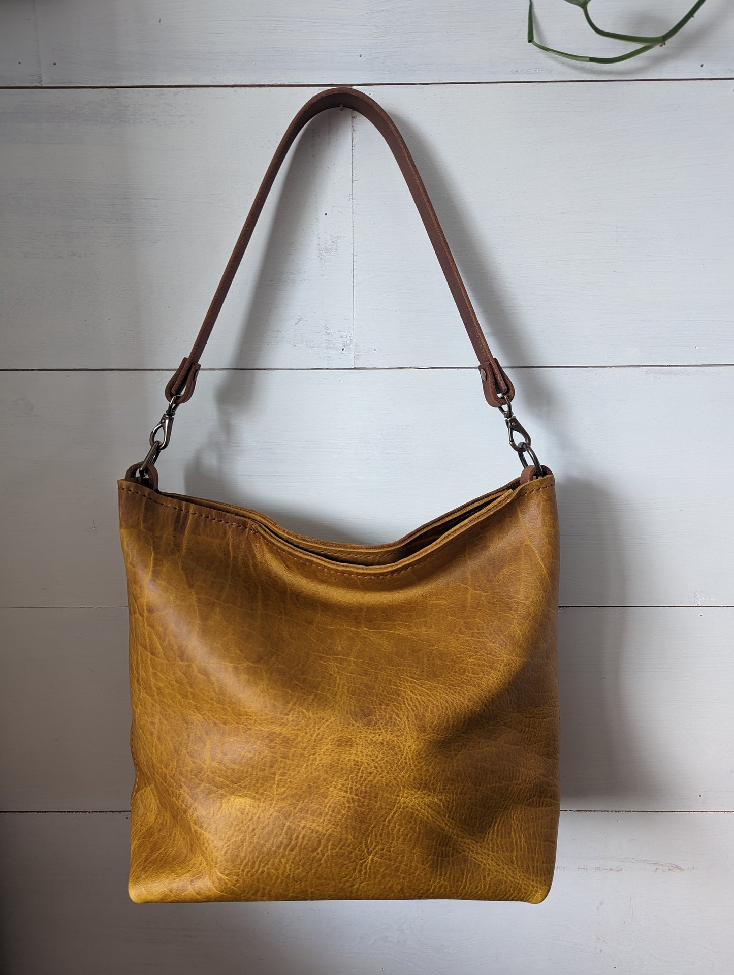 Large Bucket Bag in Sunflower Bison